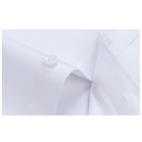Men's Bamboo Fiber Long-Sleeve White Business Shirt - Image 8