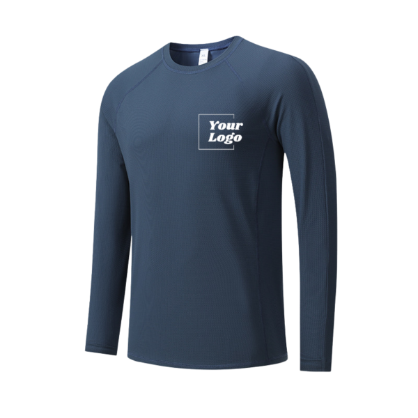 Quick-Dry Breathable Ice Silk Long-Sleeve T-Shirt for Men 100% Nylon - Image 4