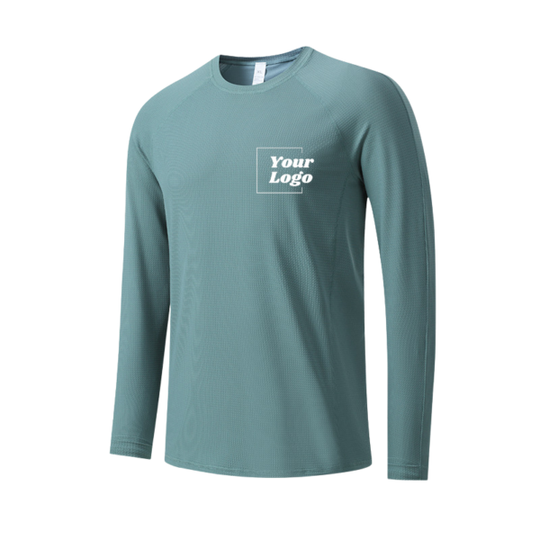 Quick-Dry Breathable Ice Silk Long-Sleeve T-Shirt for Men 100% Nylon - Image 5