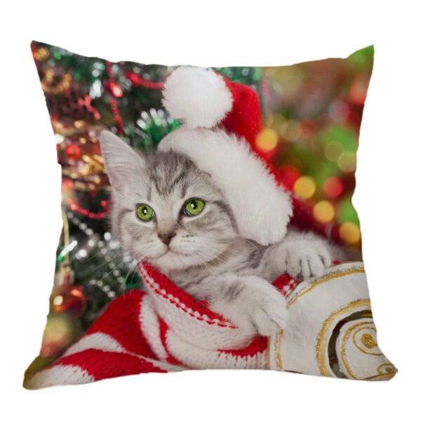 Celebrate the Holidays with a Custom Christmas Throw Pillow Case Featuring Your Pet - Image 2